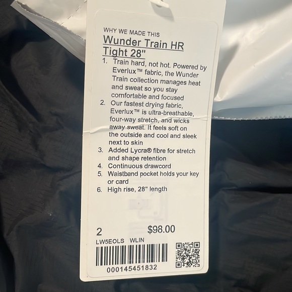 NWT lululemon wunder train leggings - Picture 3 of 3